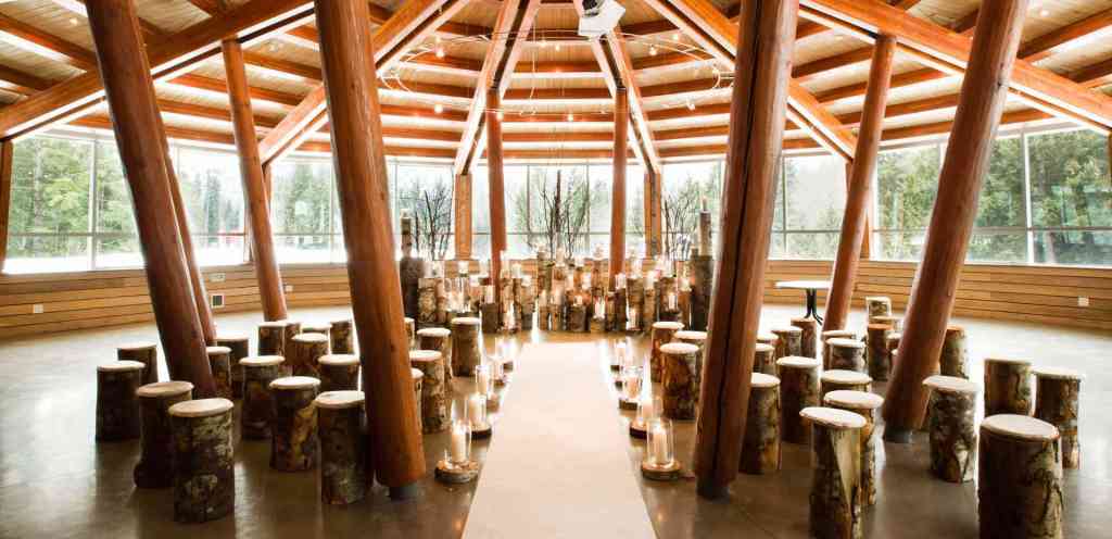 Inside seating at the Squamish Lil'wat Cultural Centre