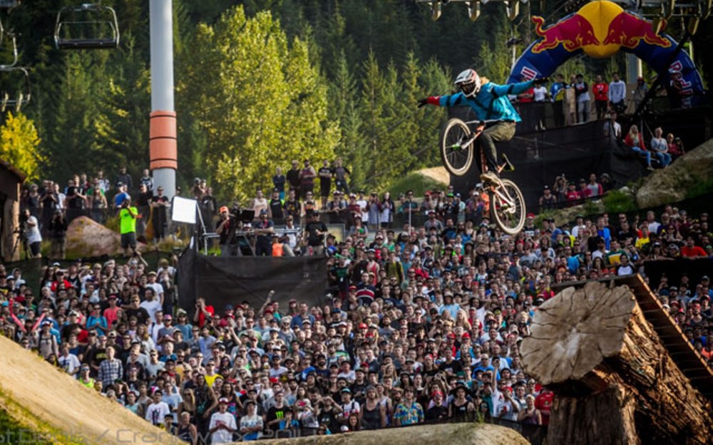 Big air at the crankworx competition