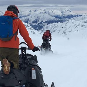 A view from a sled in Pemberton