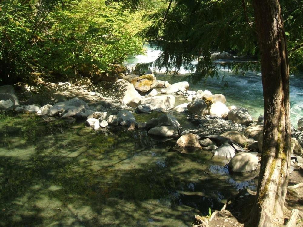 Sloquet hot springs near whistler