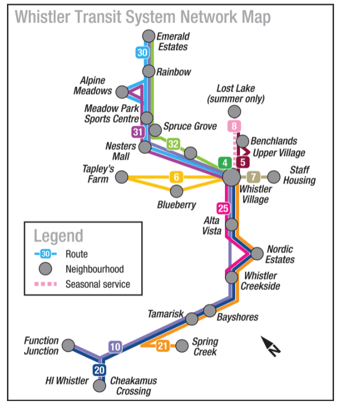 map Whistler Transit System
