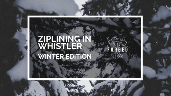 Banner Zipline in Whistler in Winter