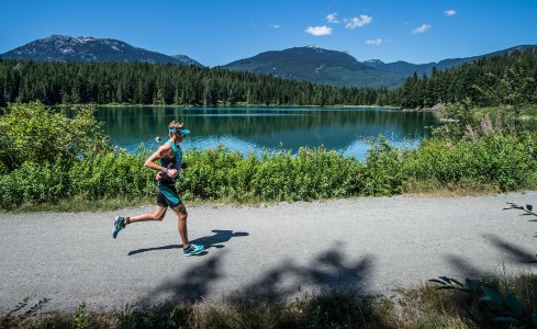 Man running in Iron Man