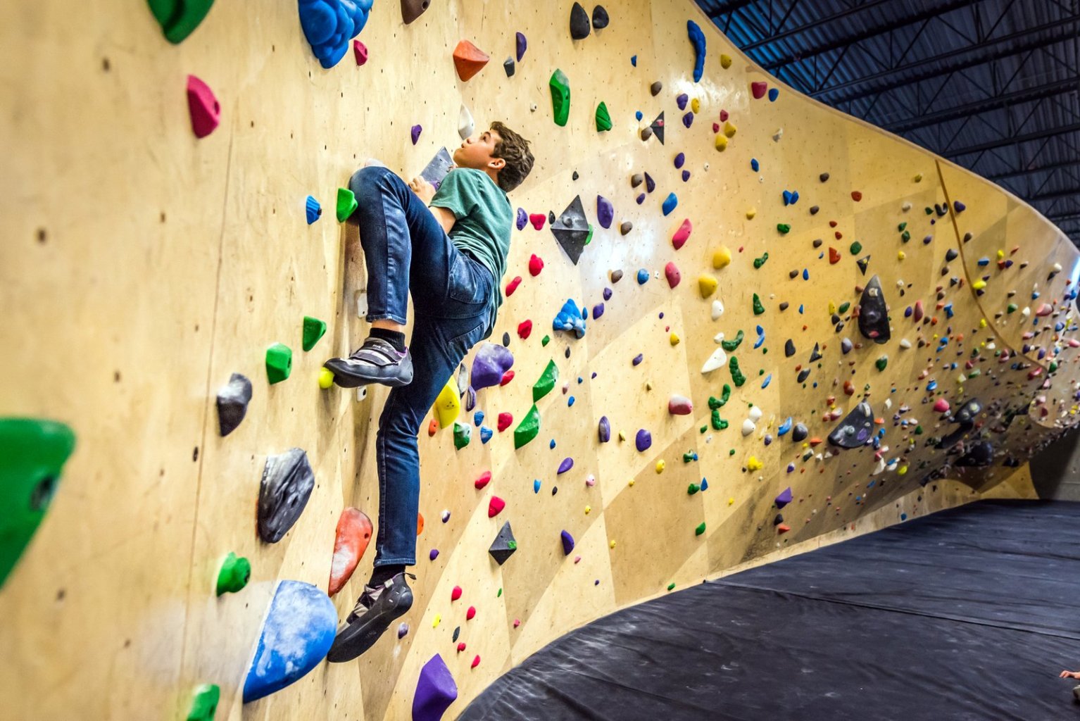 Inside groun Up a climbing gym in Squamish