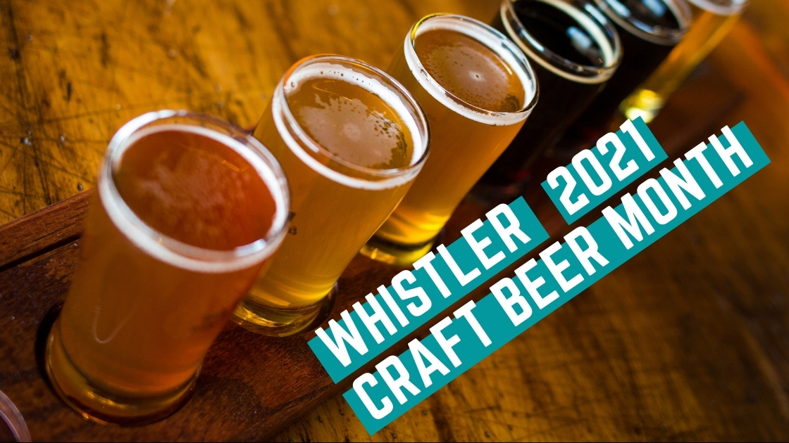 Whistler craft beer month, flight of beer header image
