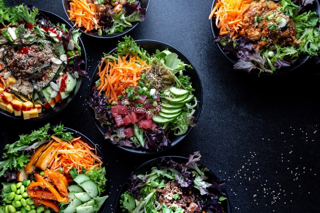 a bowl of salad from Samurai Bowl Whistler
