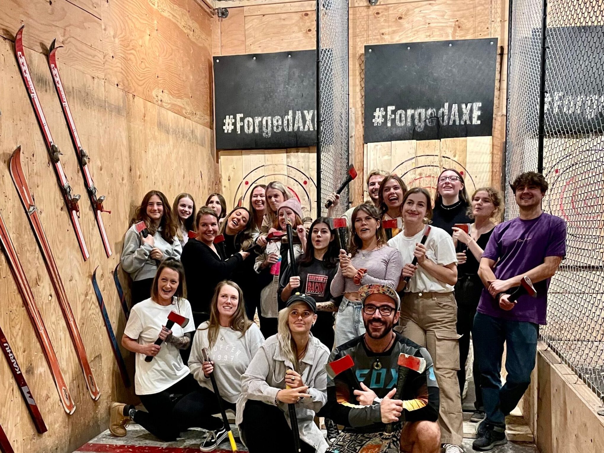 a group of people posing for a photo