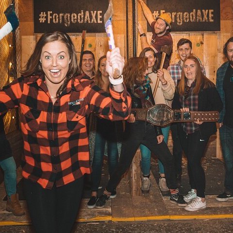 a group of people posing for the camera