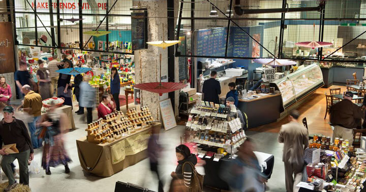 a group of people in a store